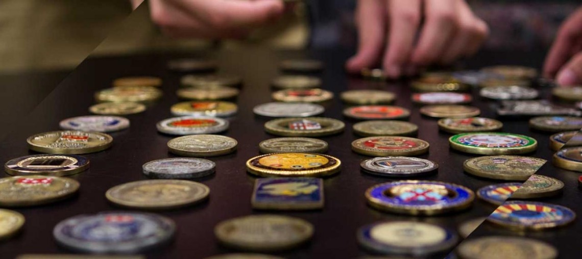Display of military medals