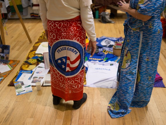 Traditional clothing with Peace Corps logo on it