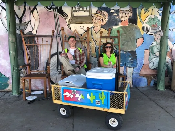 Coverdell Fellows assist vendors at the 4th Ave Street Fair