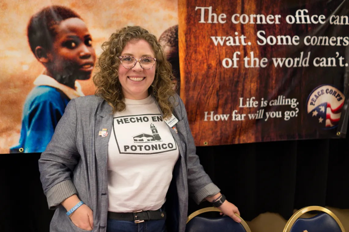 Campus Recruiter at Peace Corps table