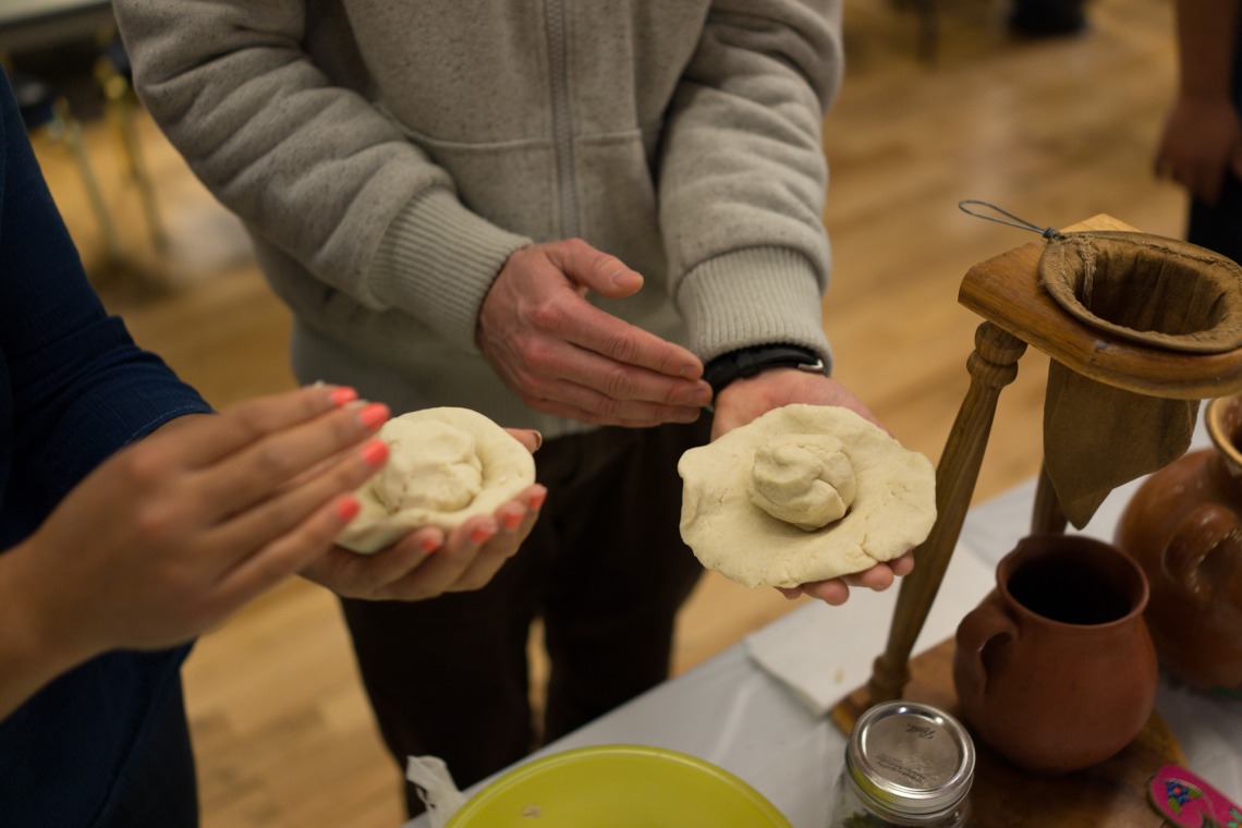 Interactive tortilla making demonstration at Peace Corps Fair