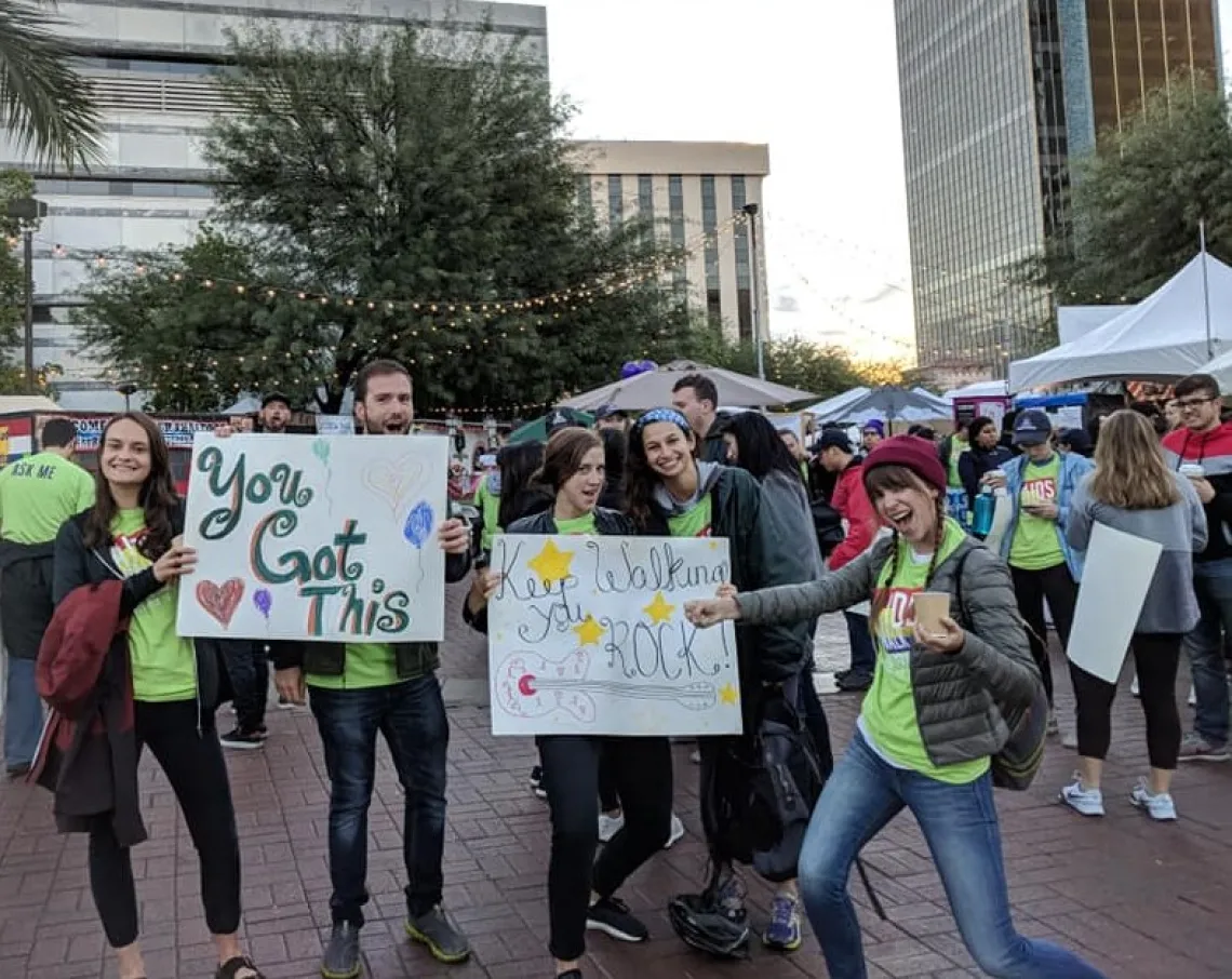 Coverdell Fellows volunteer to cheer on runners and walkers at SAAF AIDSWALK