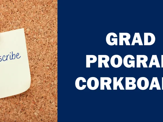 Grad Program Corkboard banner
