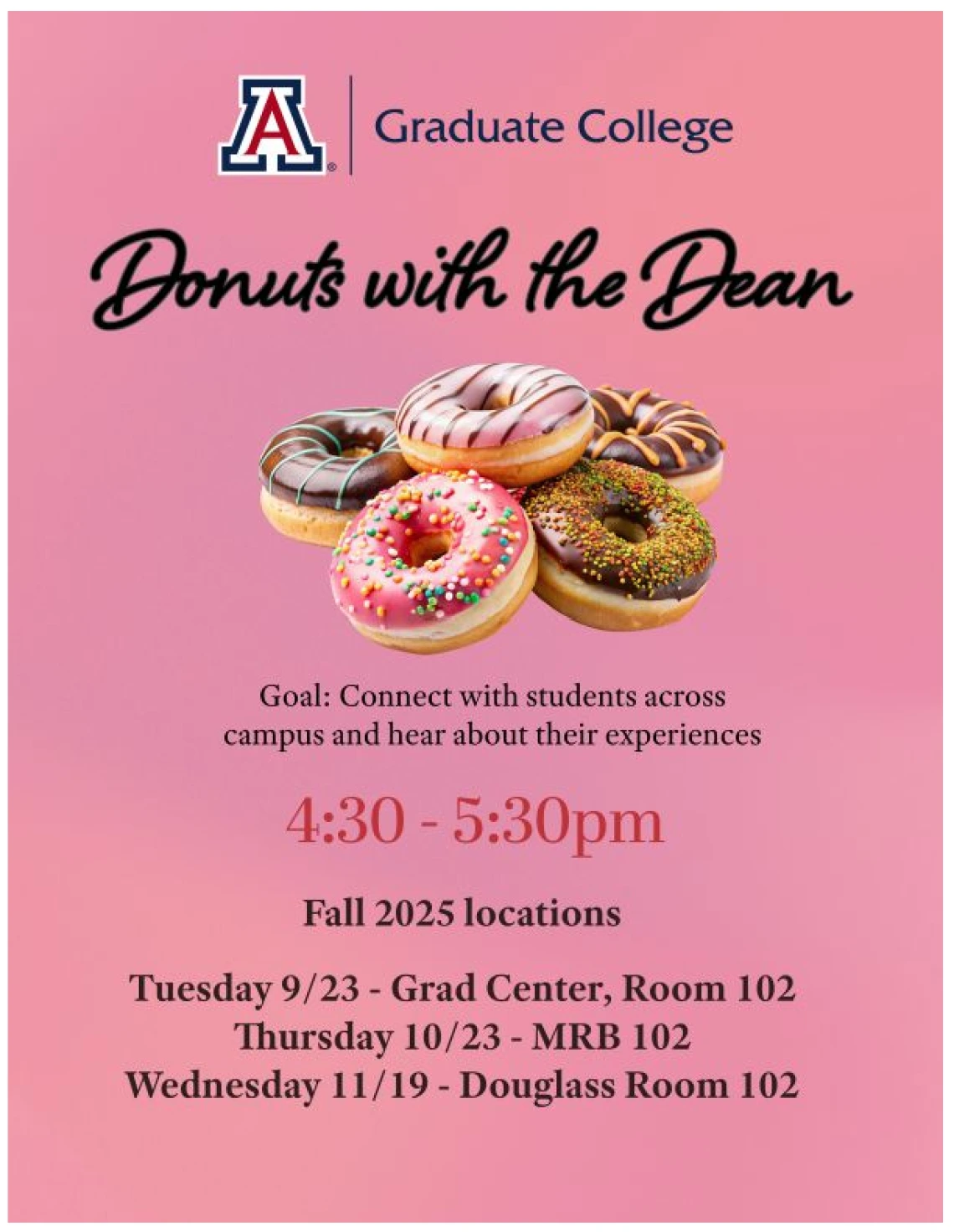 picture of donuts with event details