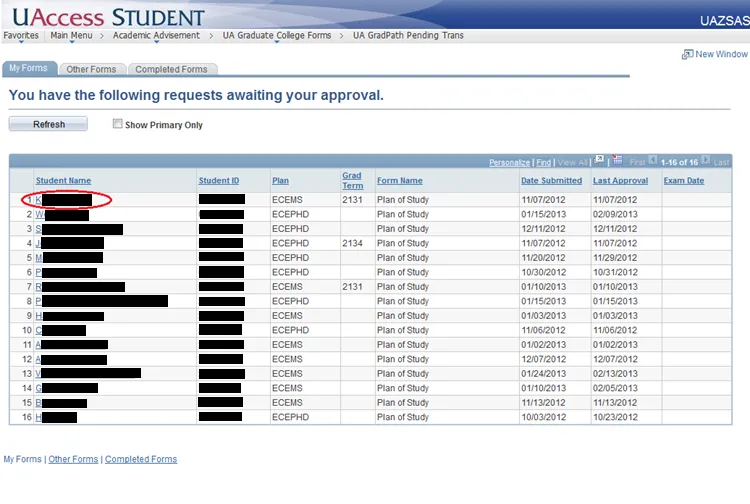 Staff instructions for finding pending GradPath transactions Staff instructions for finding pending GradPath transactions