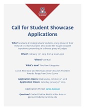 Call for Student Showcase Applications flyer